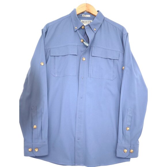 Duluth Trading Co Mens Standard Fit Action Blocks Burn & Odor Work Shirt Size M - Picture 1 of 13